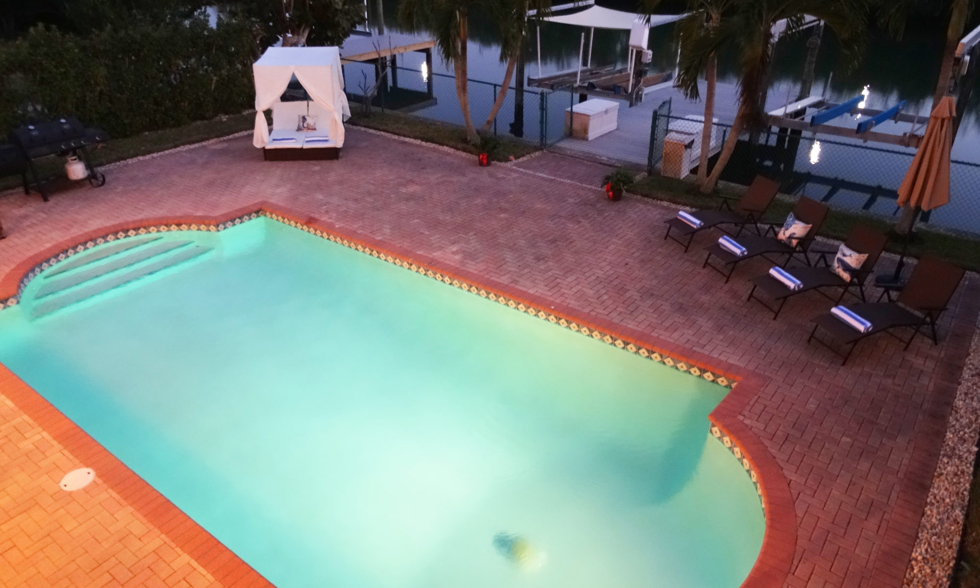 private home rental with heated pool